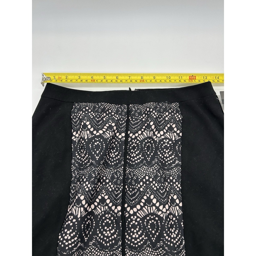 Mossimo Black Lace Print Panel Pencil Skirt Sz 2 Work Career Cocktail Lined‎ NWT - Picture 6 of 9